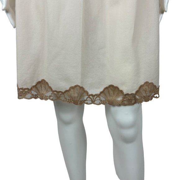 Vintage 60s Half Slip Women's Large Cream Brown Inset Lace Emilio Pucci For Form - Picture 4 of 10
